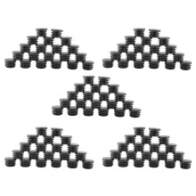100 Pcs Black Plastic 25mm Dia Blanking End Caps Round Tube Insert
