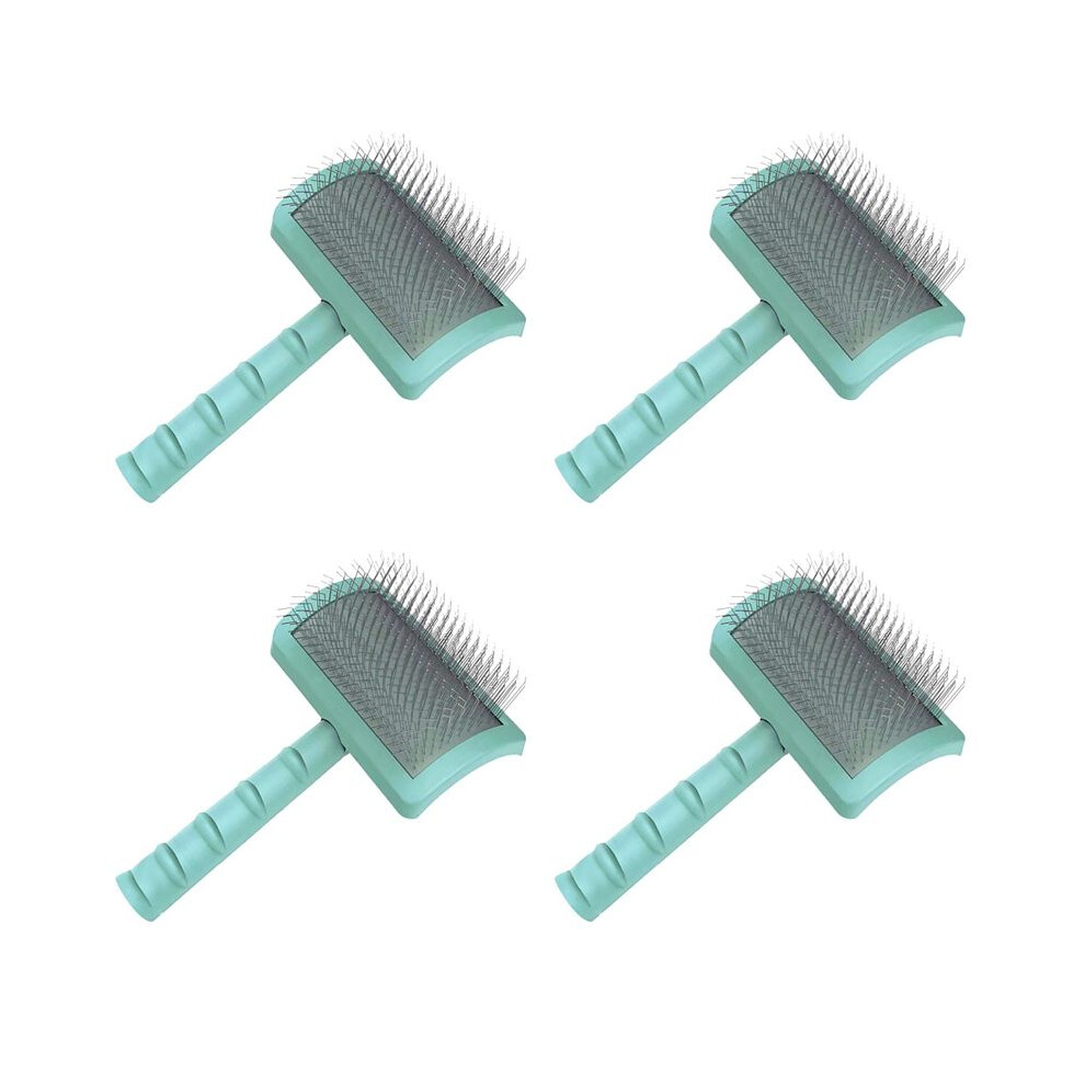 4X Firm Slicker Brush For Dogs- Extra Long Pin Slicker Brush For Large Dog Pet Grooming Wire Brush(Green) Green Exogio