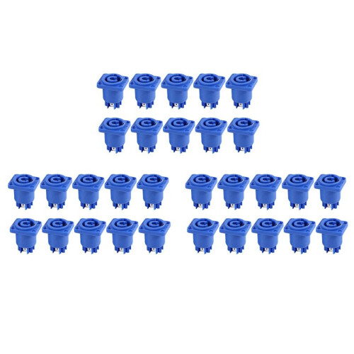 30PCS Powercon Connector 3 Pins 20A 250V Power Speaker Panel Socket Female for LED Screen Stage Lighting,