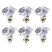 6X E27 1 Tot 2 E27 LED-Lamplampadapterconverter Splitsplitter Basisaansluiting