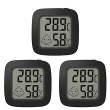 3X LCD Digital Thermometer Hygrometer Magentic Temperature Meter Humidity Sensor Weather Station Black