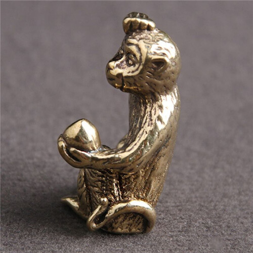 5X Bronze  Monkey Statue Monkey Statue Landscape Accessories, Tea Table, Desk Antique Small Bronze Ware 2