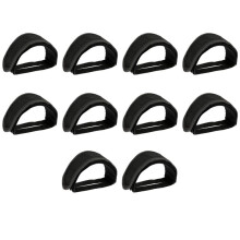 10X Soldier Fixed Gear Fixie BMX Bike Bicycle Anti-Slip Double Adhesive Straps Pedal Toe Clip Strap Belt Black