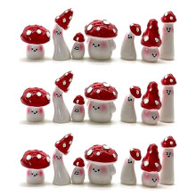21Pcs Mushrooms for Crafts Little Fairy Garden Mushrooms Tiny Resin Mushroom Decor Mushroom Miniatures Statue
