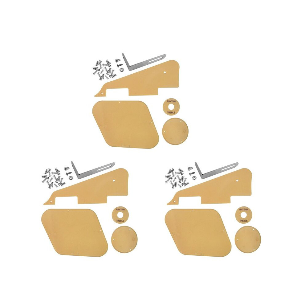 3Set Pickguard /Cavity / Covers/Pickup Selector Plate /Bracket/Screws For Lp Style Guitar Replacement Cream Exogio