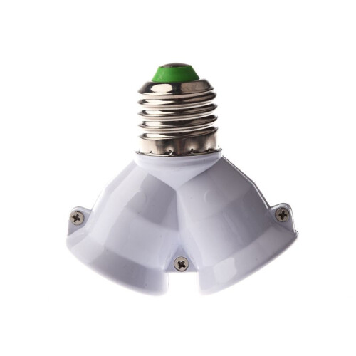 6X E27 1 to 2 E27 LED Light Lamp Bulb Adapter Converter Split Splitter Base Socket 1