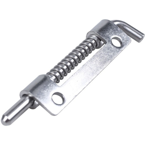 6X Hardware Spring Loaded Metal Security  Bolt  3.5 Inch Long Silver Tone 2