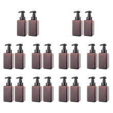 20 Pack Foaming Soap Dispenser 15Oz Refillable Foam Liquid Hand Soap Empty Plastic Pump Bottle Container - Brown 450Ml
