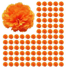 Capolini di Calendula Bulk, 800 Pezzi Teste di Fiori Artificiali per Ghirlande Artigianali, Fiori Finti di Calendula di Seta, Arancione