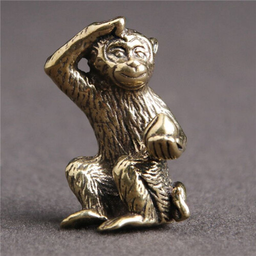5X Bronze  Monkey Statue Monkey Statue Landscape Accessories, Tea Table, Desk Antique Small Bronze Ware 1