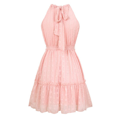 Sleeveless Backless Ruffle Dress  S 2
