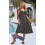 Casual V-Neck Sundress Black M 8