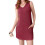 V Neck Sleeveless Sundresses Wine Red S 1
