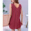 V Neck Sleeveless Sundresses Wine Red S 3