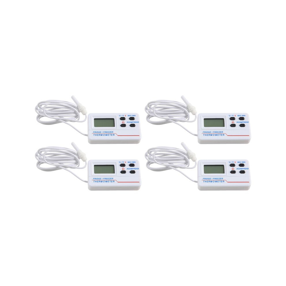 Exogio 2X Freezer Thermometer Double Temperature Alarm Indoor Digital Display Electronic Household Refrigerator Thermometer