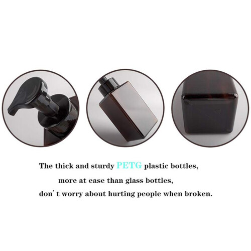 20 Pack Foaming Soap Dispenser 15Oz Refillable Foam Liquid Hand Soap Empty Plastic Pump Bottle Container - Brown 450Ml 1
