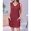 V Neck Sleeveless Sundresses Wine Red S 5