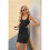 Scoop Neck Summer Dresses Black XL 7