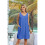 Sommar Beach Vacation Dress för Damer Mörkblå M 6