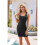 Scoop Neck Summer Dresses Black XL 4
