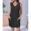V Neck Sleeveless Sundresses Dark Grey M 4