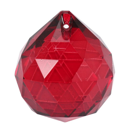 30 millimetri palla di cristallo prismi rosso 1