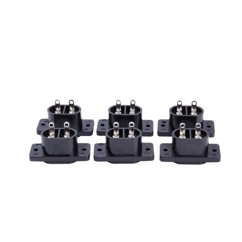 6 X AC 250V 2,5A IEC320 C7 Socket LöDkoppsstift StröMkontakt