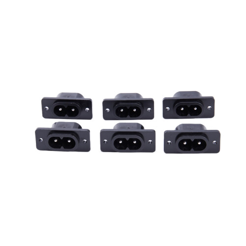 6 X AC 250V 2,5A IEC320 C7 Socket LöDkoppsstift StröMkontakt 1