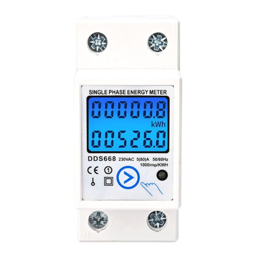 Din Rail Digital Single Phase Reset Zero  Meter KWh AC220V Electric Meter LCD Digital  Electric Meter