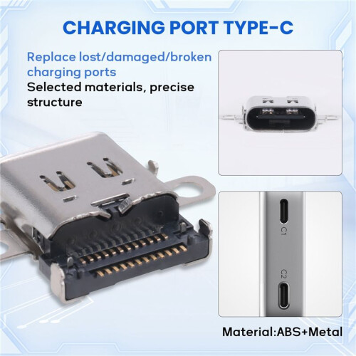 Charging Port Type-C Charger Socket Connector Replacement Repair Part for   NS 2017 Console 2
