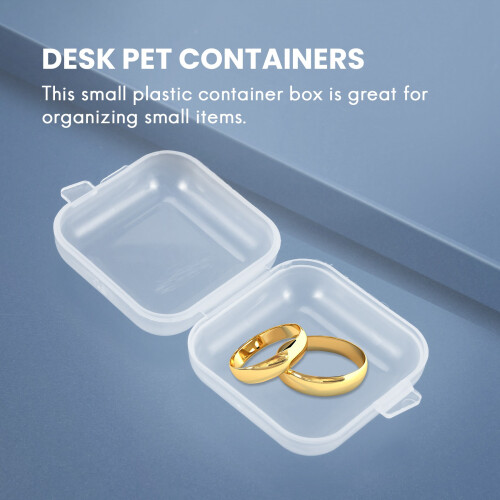 50Packs Small Clear Plastic Storage Containers,Mixed Empty , Case with Lids for Small Items and Other  Projects 2