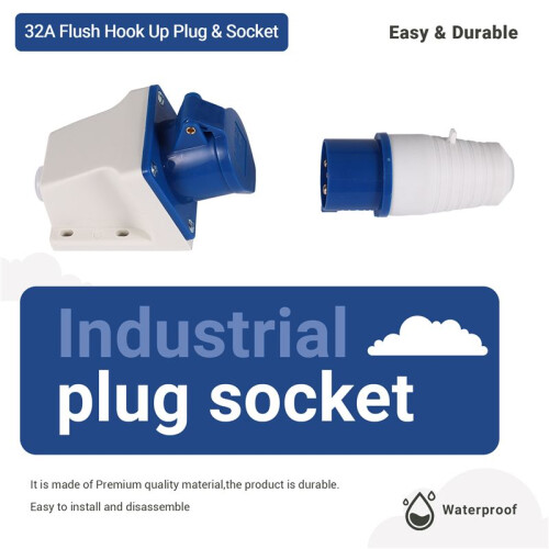 16 Amp 3 Pin Embedded Verbindung Wasserdichte Stecker Steckdose