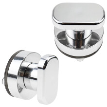 Suction Cup Handle Door 2 Pieces Suction Cup Handle Drawer Cabinet Fridge Door Glass Portable Mobility Handle Silver