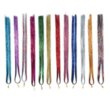 Hair Tinsel Strands with Tools 12 Colors Hair Tins