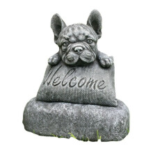 French-Bulldog Welcome a Plinth Home or Garden Accessories Yard Garden Decor Outdoor Decoration
