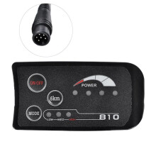 6PIN 48V S810 Compteur D'Affichage à LED pour VéLo éLectrique IP65 UART pour VéLo éLectrique Compteur de VéLo éLectrique