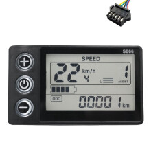 24V 36V 48V 60V S866 Controller Panel Dashboard Elektrische Fiets LCD Display voor Elektrische E-Bike Scooter (SM Plug 5PIN)