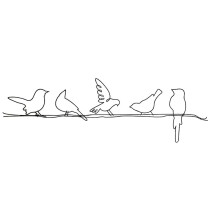 Mur en MéTal D'Oiseau sur le Fil Art Pendentif D'Oiseau Cintre de Mur D'Oiseau de Fil