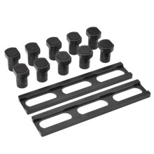 Houtbewerkingstafel Gat Deuvel Zelfcentrerende Deuvelmal Deuvelboor Geleidingsbussen Set Hout Deuvel Jig Kit Zwart 19Mm