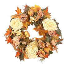 Thanksgiving Herfst Maple Leaf Krans Decoratieve Hanger Thuis Herfst Kunstbloem Muur Krans