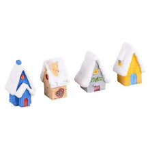 Christmas Miniatures Figurines, Christmas Snow House Decor Ornaments, Christmas Doll House Fairy Garden Decorations