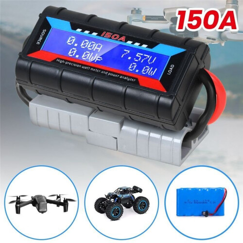 150A LCD Digital Amp Watt Meter Effektanalysator Solar Caravan Meter FöR Anderson Plug Tool BiltillbehöR 1