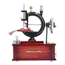 Sewing Machine Shaped Music Box, Vintage Retro Style Sewing Clockwork, Musical Box for Desktop Decoration