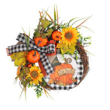 The Front Door Autumn Wreath, Thanksgiving Wreath, Harvest Decoration Farmhouse Porch Door, Thanksgiving Decoration
