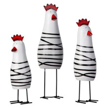 Cute Wood Wooden Chicken Chook Carving Figurines for Home Decor, Rooster Kitchen Decor, Living Room Decorations