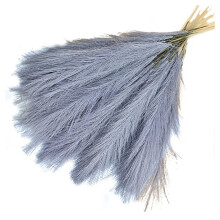 Artificial Reed Pampas Bouquet Artificial Pampas Grass 16.9 Inch Pampas Grass Boho Decor Flower Gray