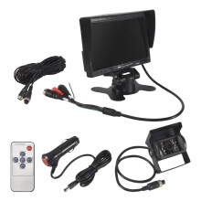 Caméra de Recul AHD pour Voiture avec Moniteur pour Camion, Remorque de Stationnement, Caméra de Recul 24 V, Image Inversée, Moniteur de Voiture 7