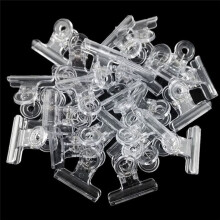 100PCS Plastic Bulldog Clips, Utility Paper Clips, Hinge Clips for Home, Office Use Clear