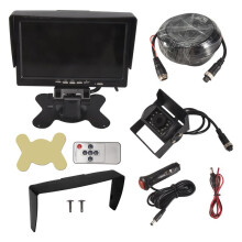 Car AHD Rear View Camera with Monitor for Truck Parking Trailer 24V Reverse Camera, Reverse Image 7 Inch Car Monitor,10m