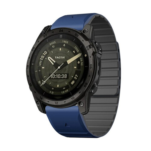 Suitable for  Fenix5/5X/6X/7X  Two-Color Silicone Magnetic Strap 22mm Quick Release Strap 1